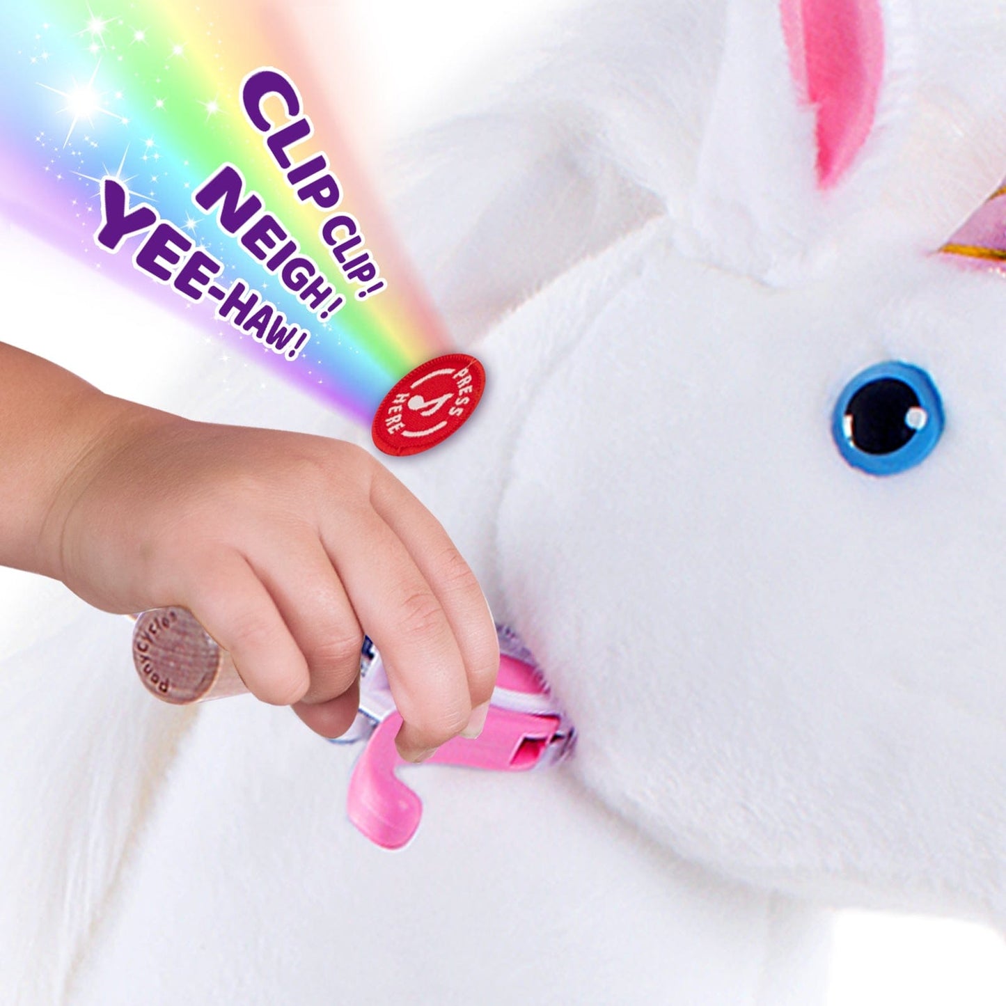 PonyCycle® Unicorn Large Riding Unicorn White