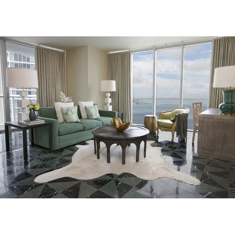 White Brazilian Cowhide Rug: LARGE