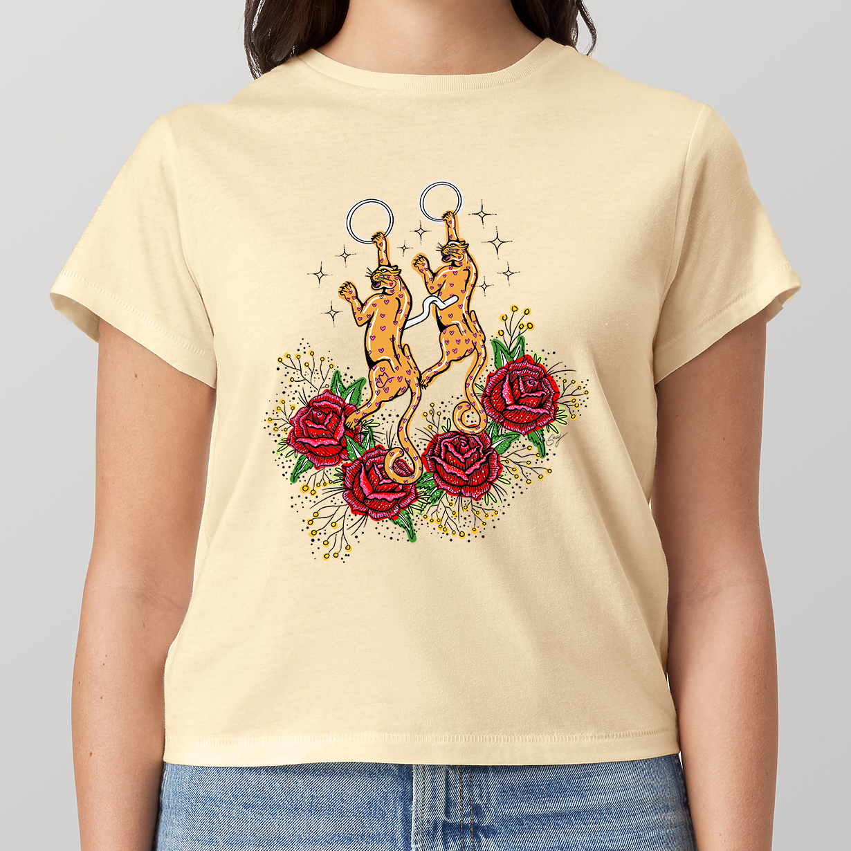Big Cat Energy Bit High Waisted Tee