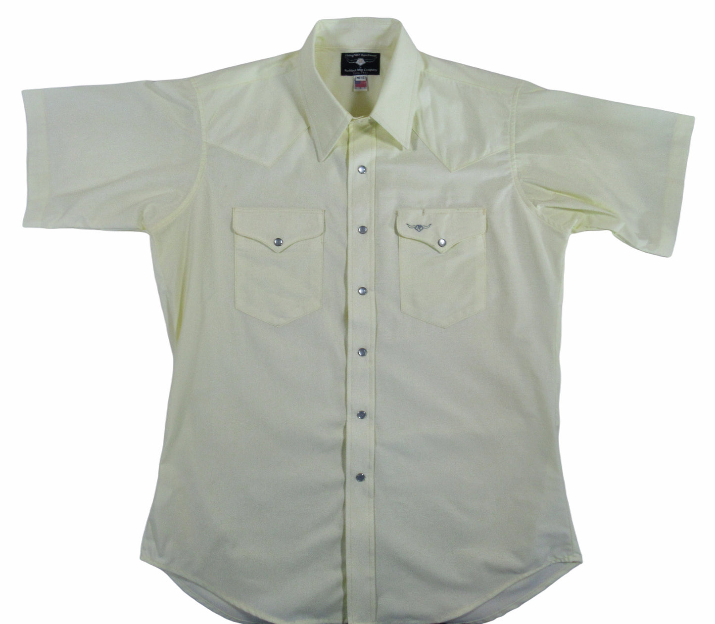 Flying R Ranchwear - Western Solid - Pale Yellow - Short Sleeve Snaps