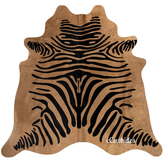 Caramel Zebra Cowhide Rug