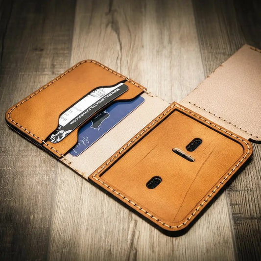 Minimalist Badge Wallet — Half-Inch Slim, Made in Texas