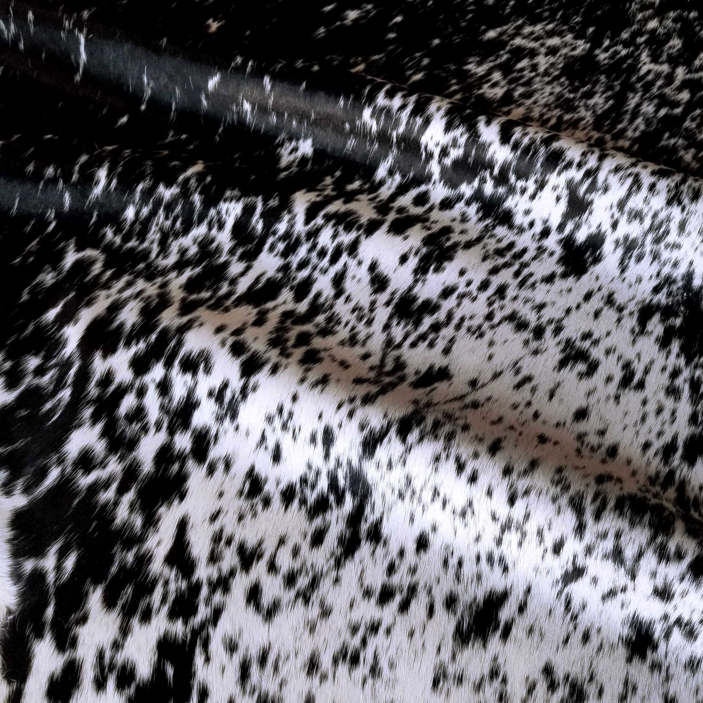 Salt and Pepper Black Brazilian Cowhide Rug: LARGE