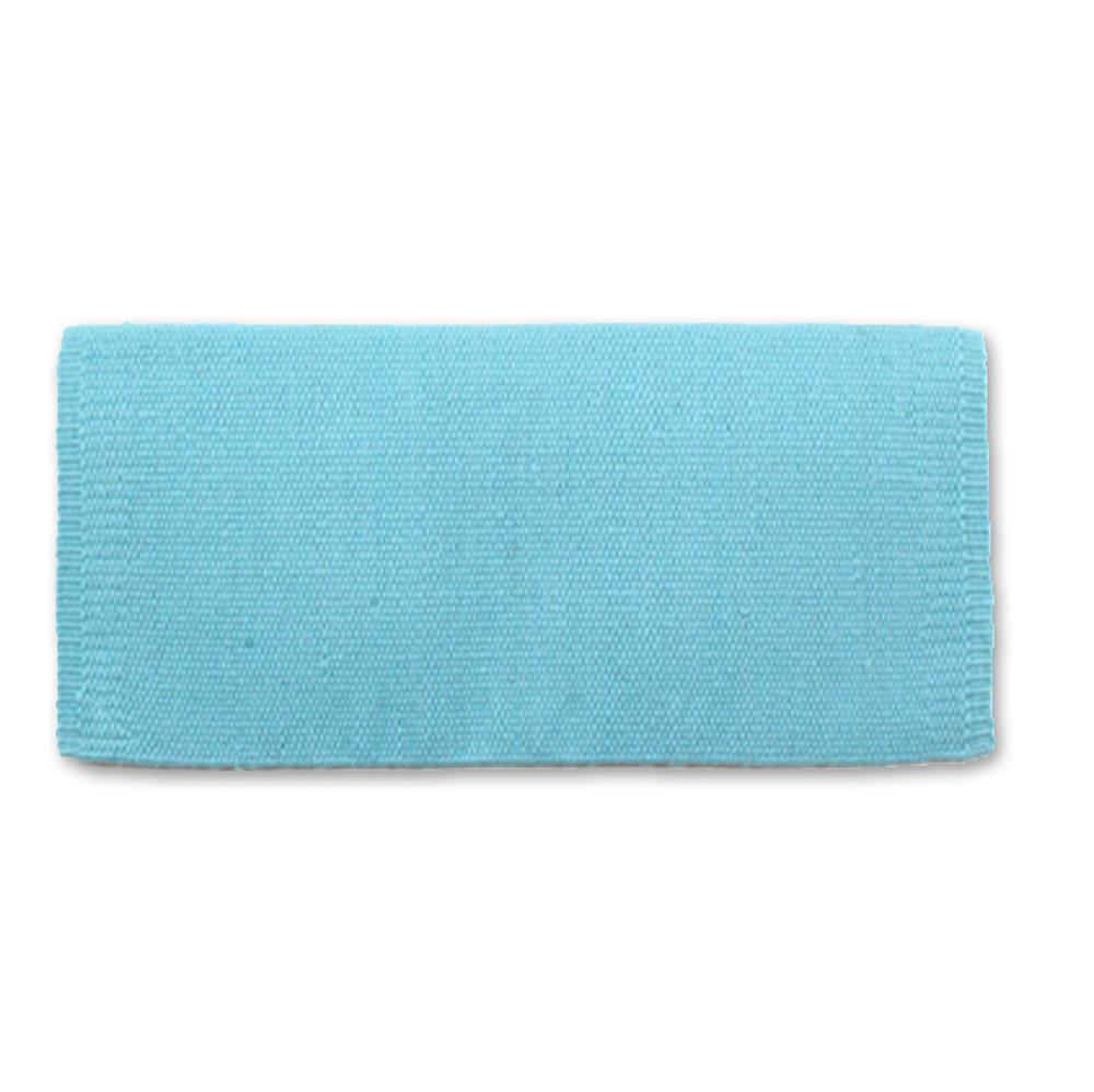 1314C-76 San Juan Solid Aqua 38x34 New Zealand Wool Saddle Blanket AQUA