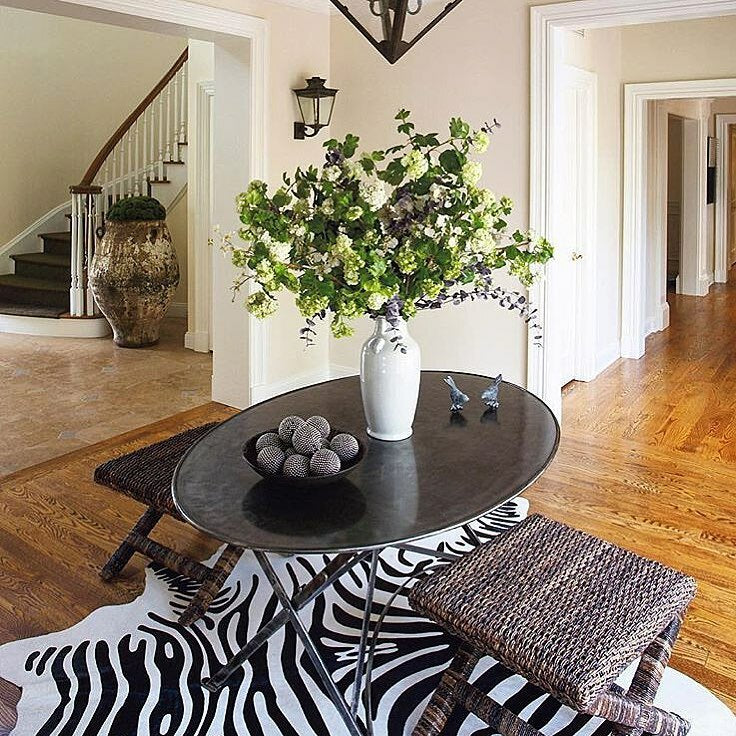 Zebra Cowhide Rug