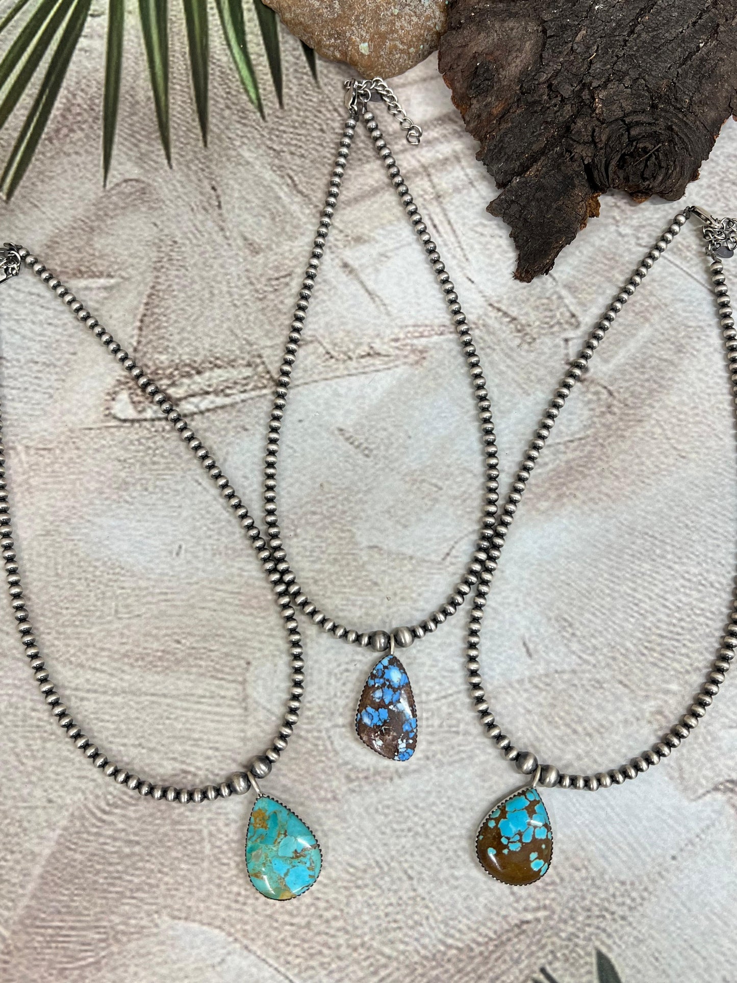 Handmade Sterling Silver Multi Stone Beaded Necklace with Signed Nizhoni (8)