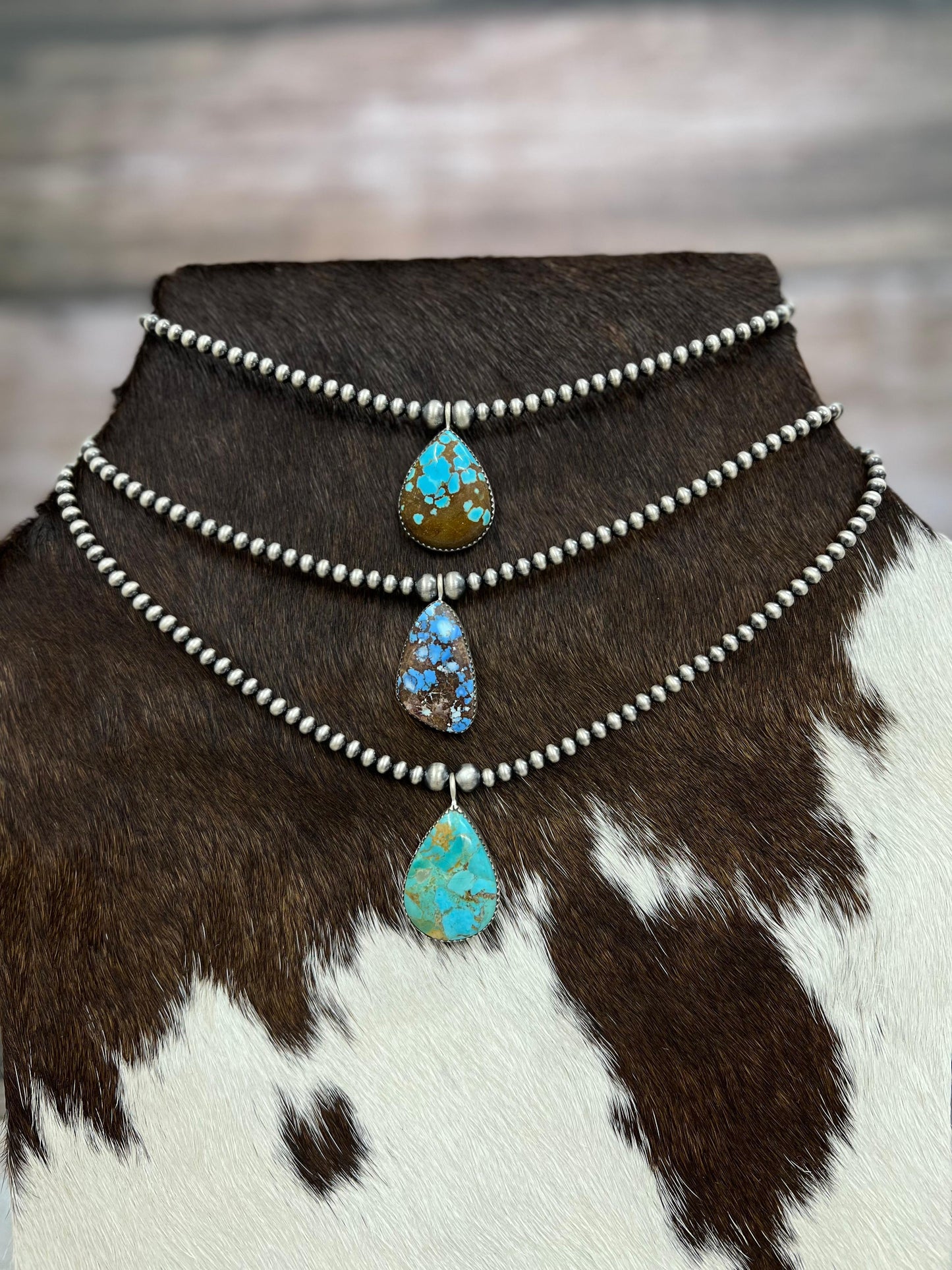 Handmade Sterling Silver Multi Stone Beaded Necklace with Signed Nizhoni (8)