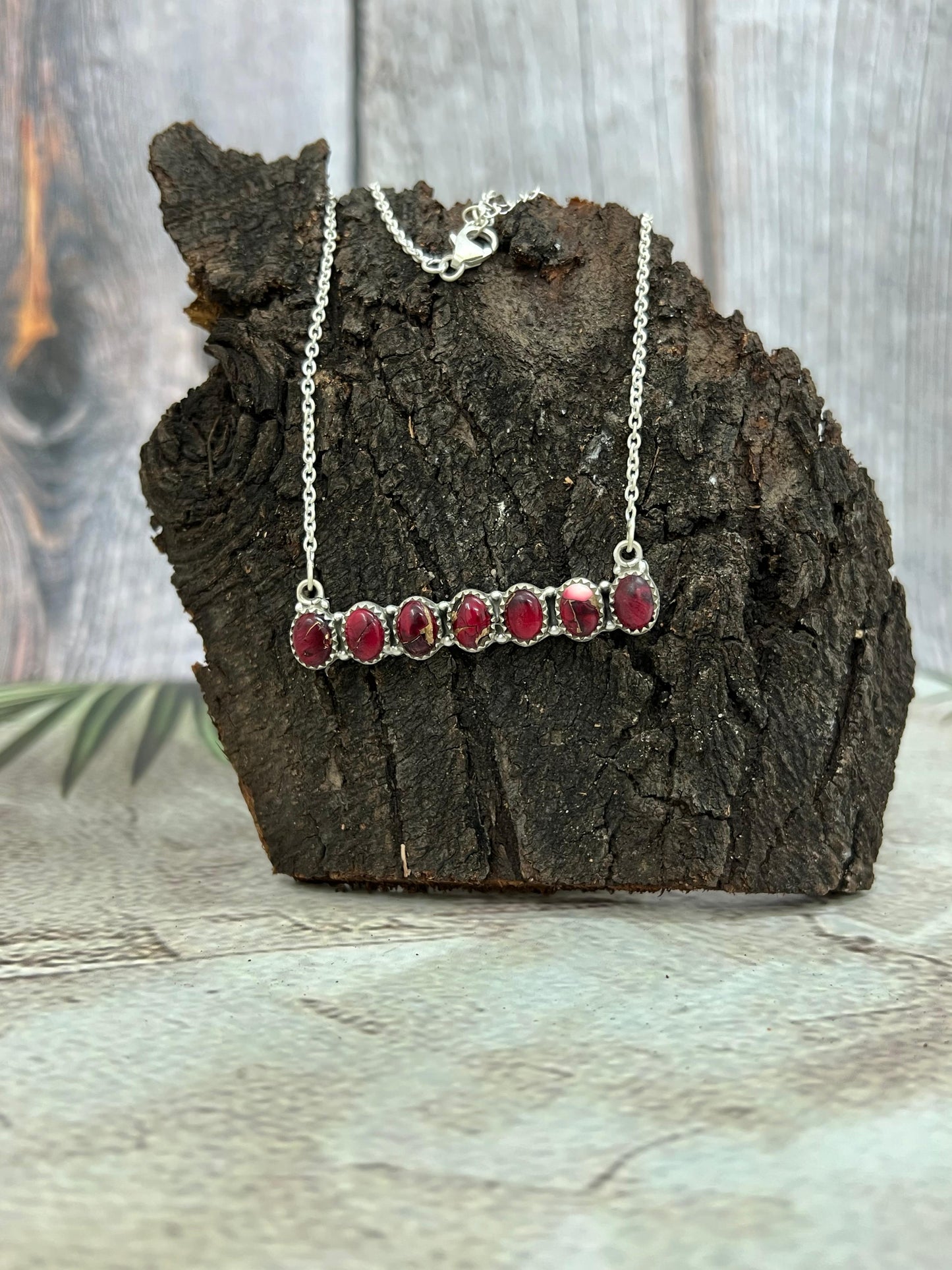 Handmade Sterling Silver Dahlia Rose Necklace with Signed Nizhoni (4)