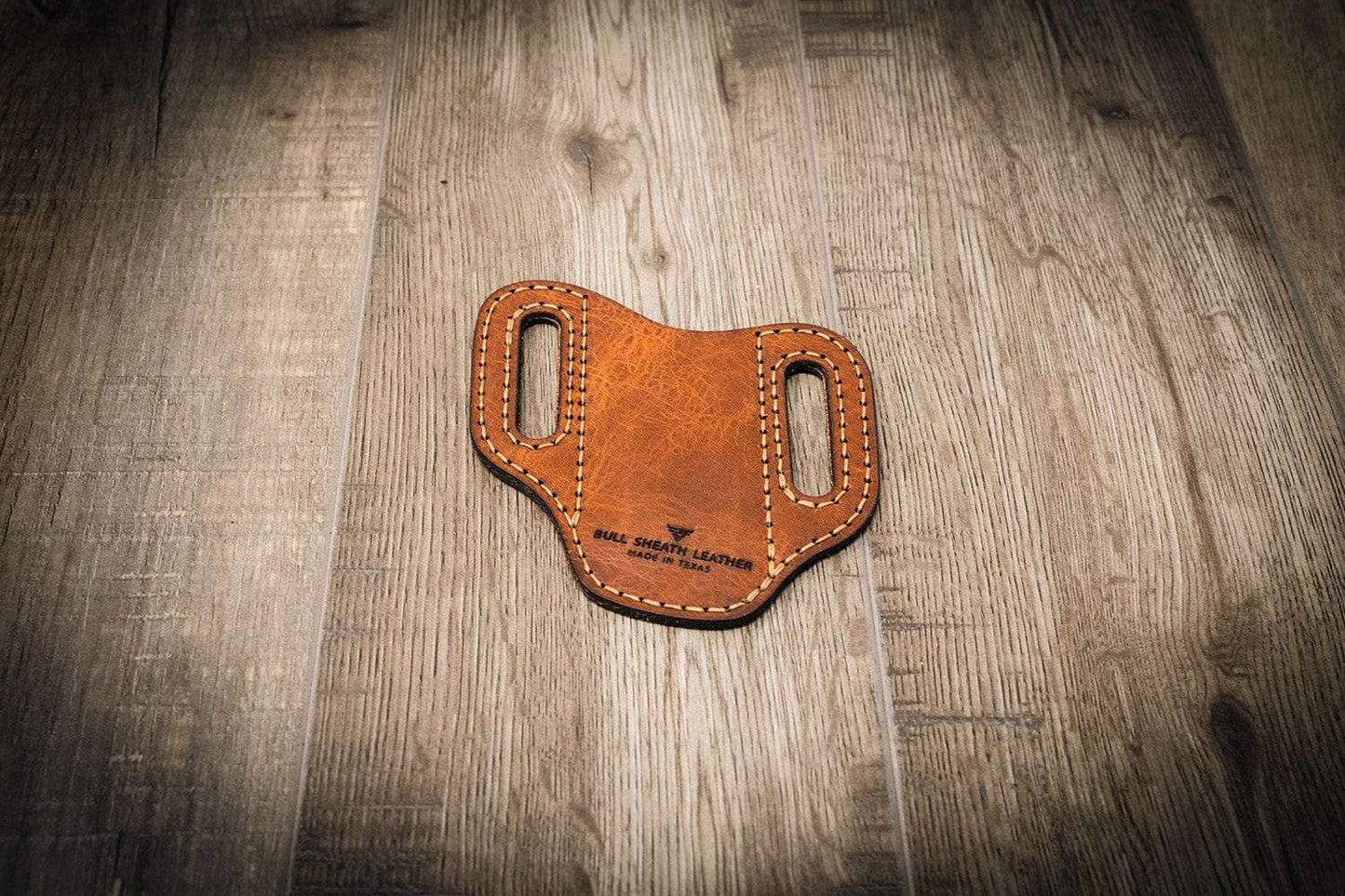 Custom Leather Knife Sheath - Chestnut Brown