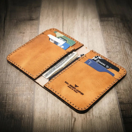 Western Vertical Wallet — Holds 8–12 Cards, USA Made