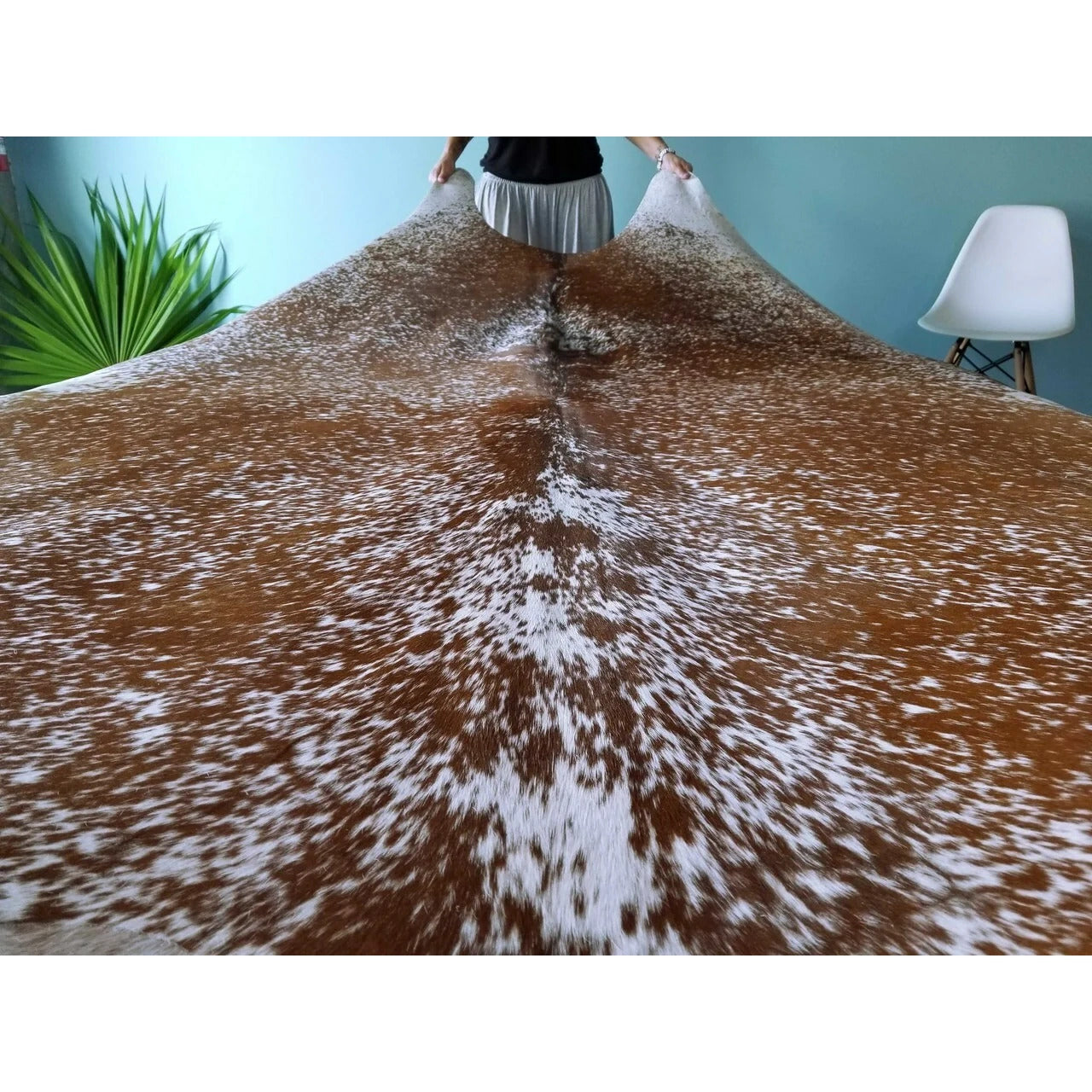 Brown Salt and Pepper Cowhide Rug