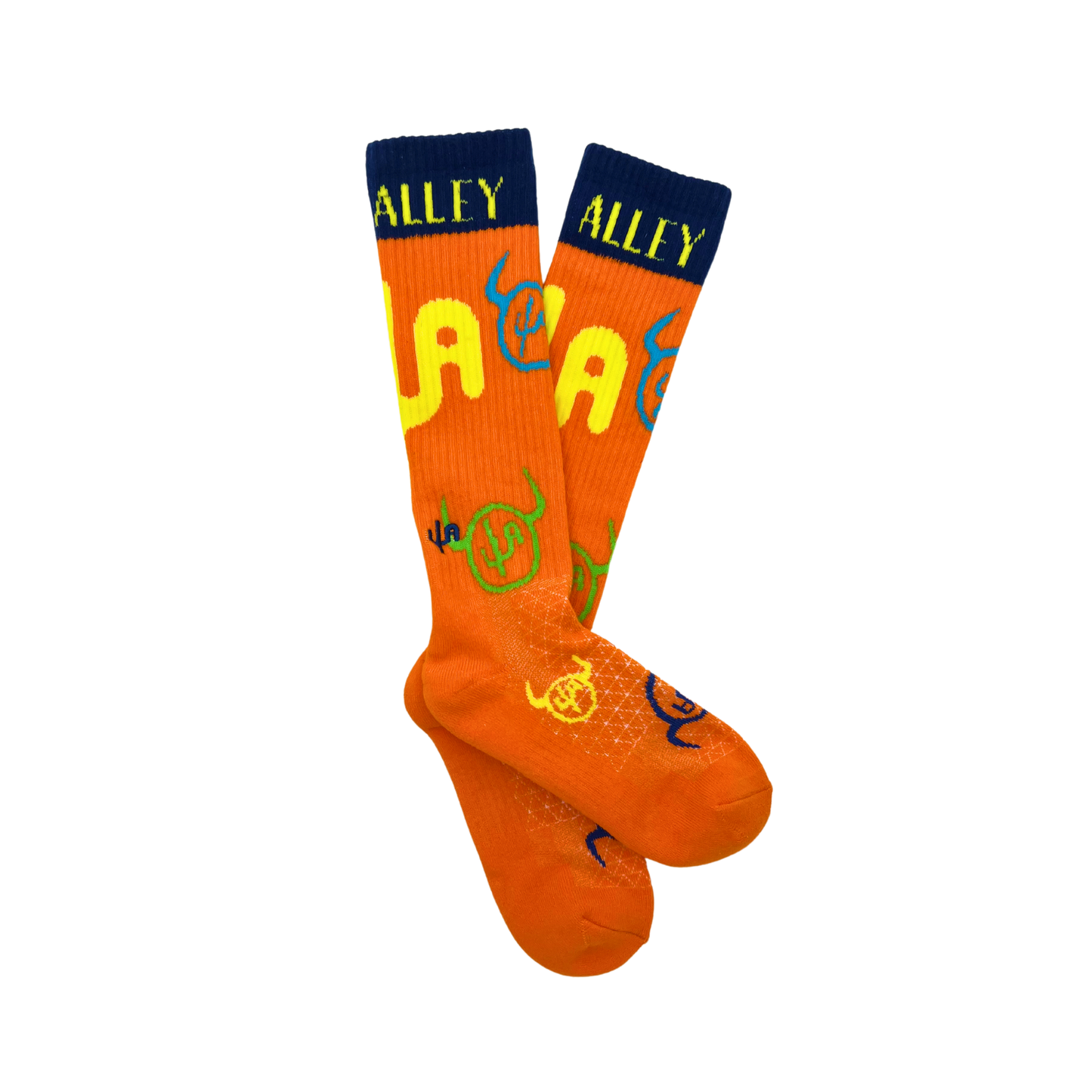 Cactus Alley-Moo Cactus Orange Performance Boot Socks