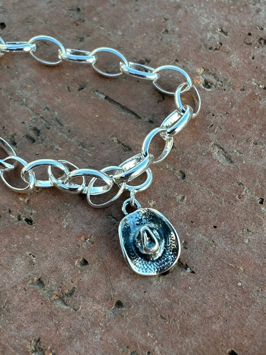 Handcrafted Sterling Silver Cowboy Hat Charm
