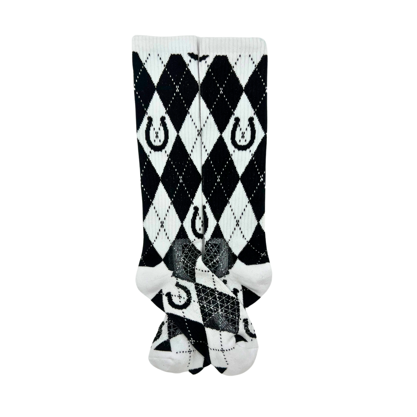 Lucky Argyle Blk/White Performance Socks