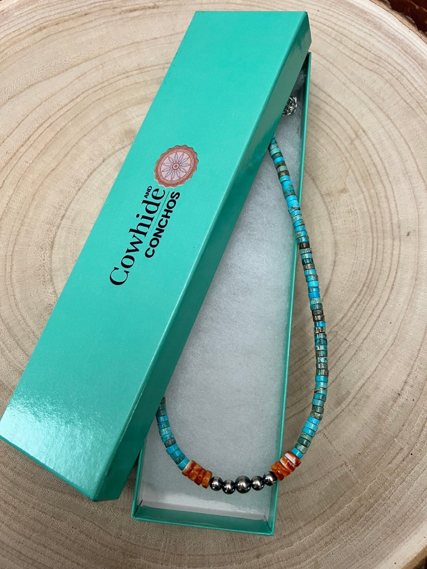 The Vibrant Choker: Spiny Oyster, Variscite Turquoise & Sterling Pearls