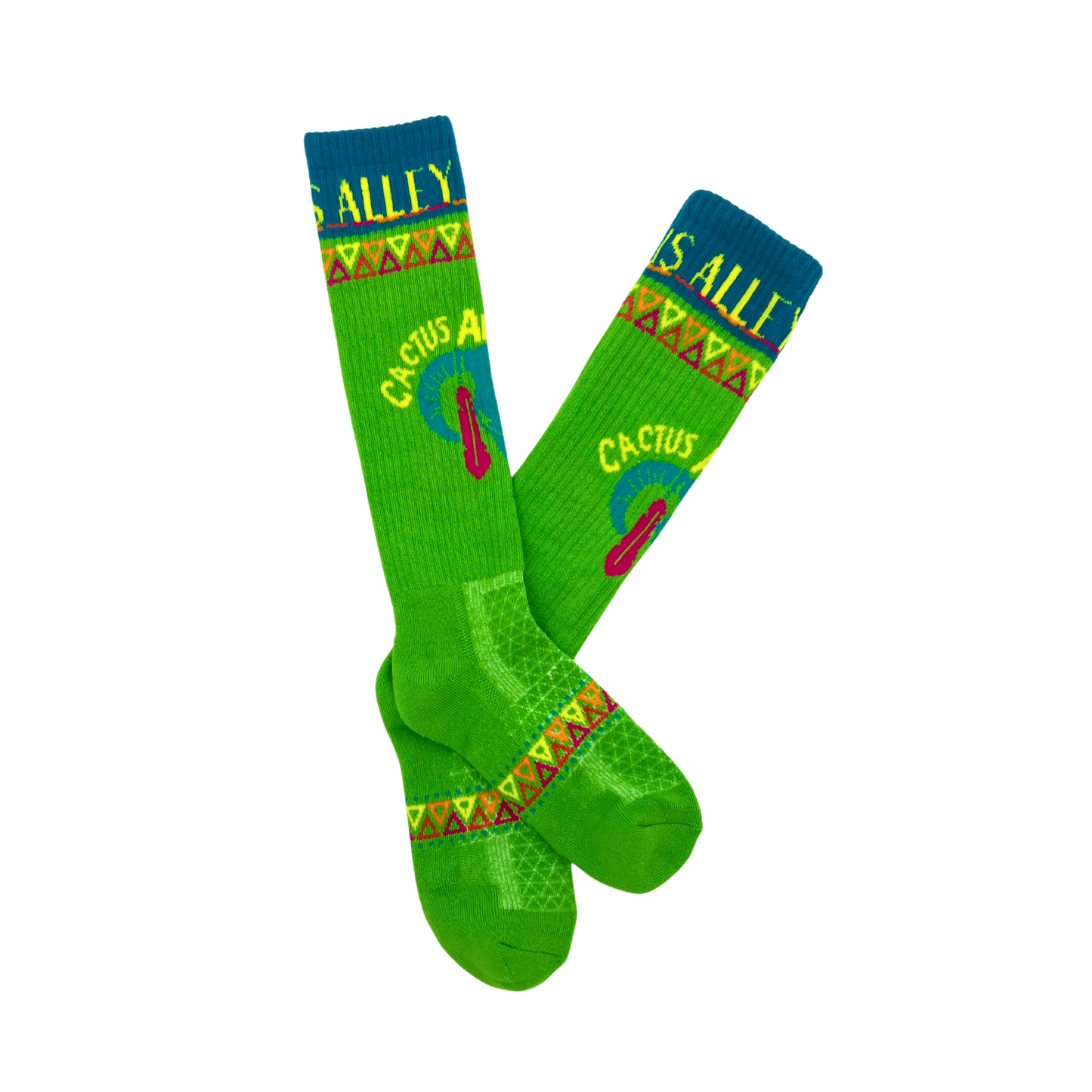 Cactus Alley - Southwest Green Performance Socks
