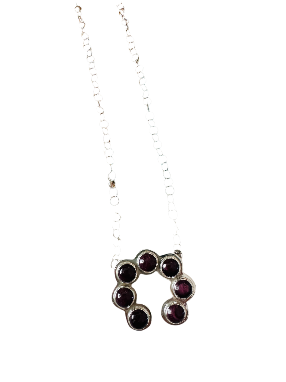 Handcrafted Sterling Silver & Purple Spiny Naja Necklace