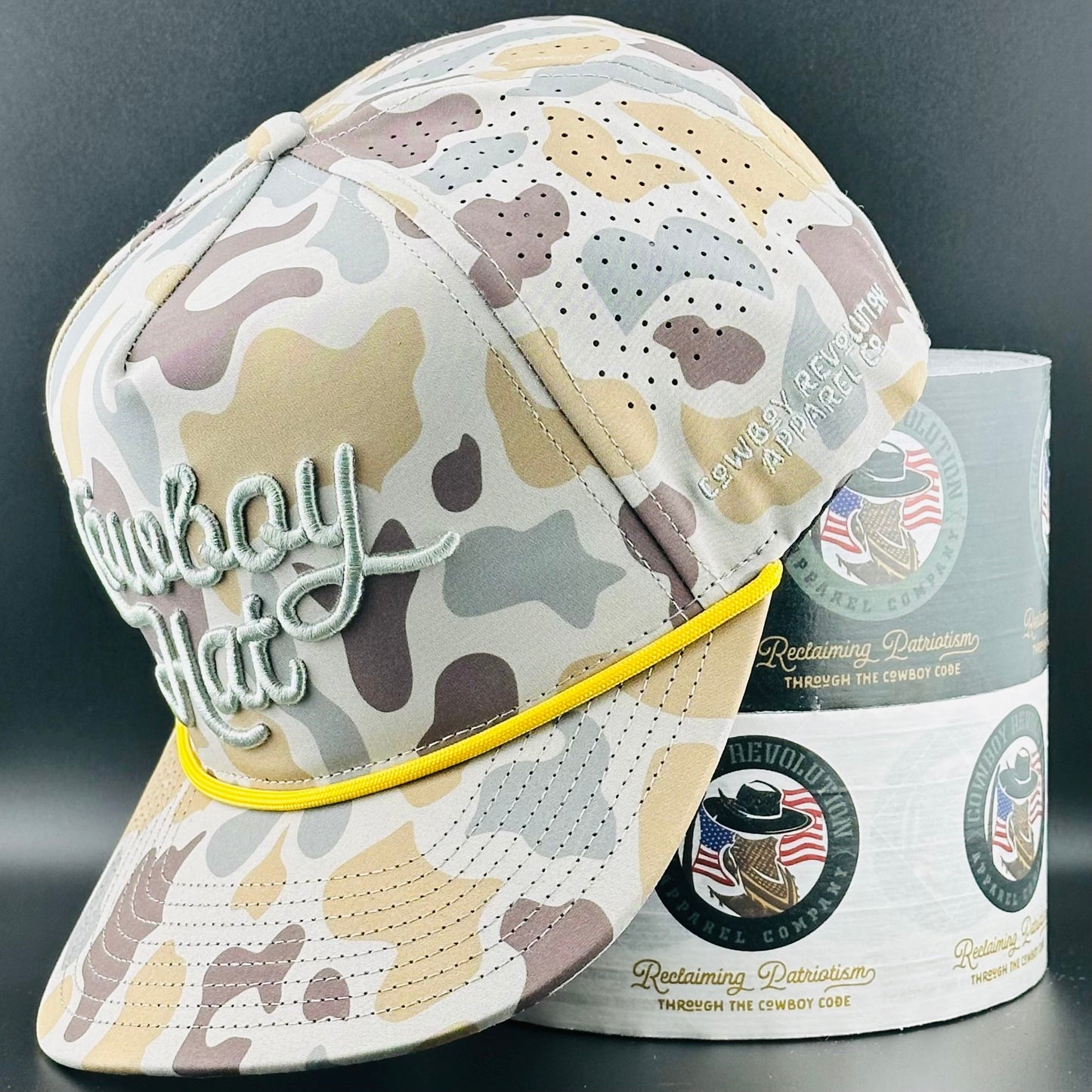 Marshland Camo Script “Cowboy Hat” - Performance Rope Hat