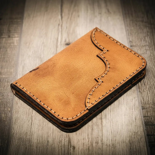 Western Vertical Wallet — Holds 8–12 Cards, USA Made