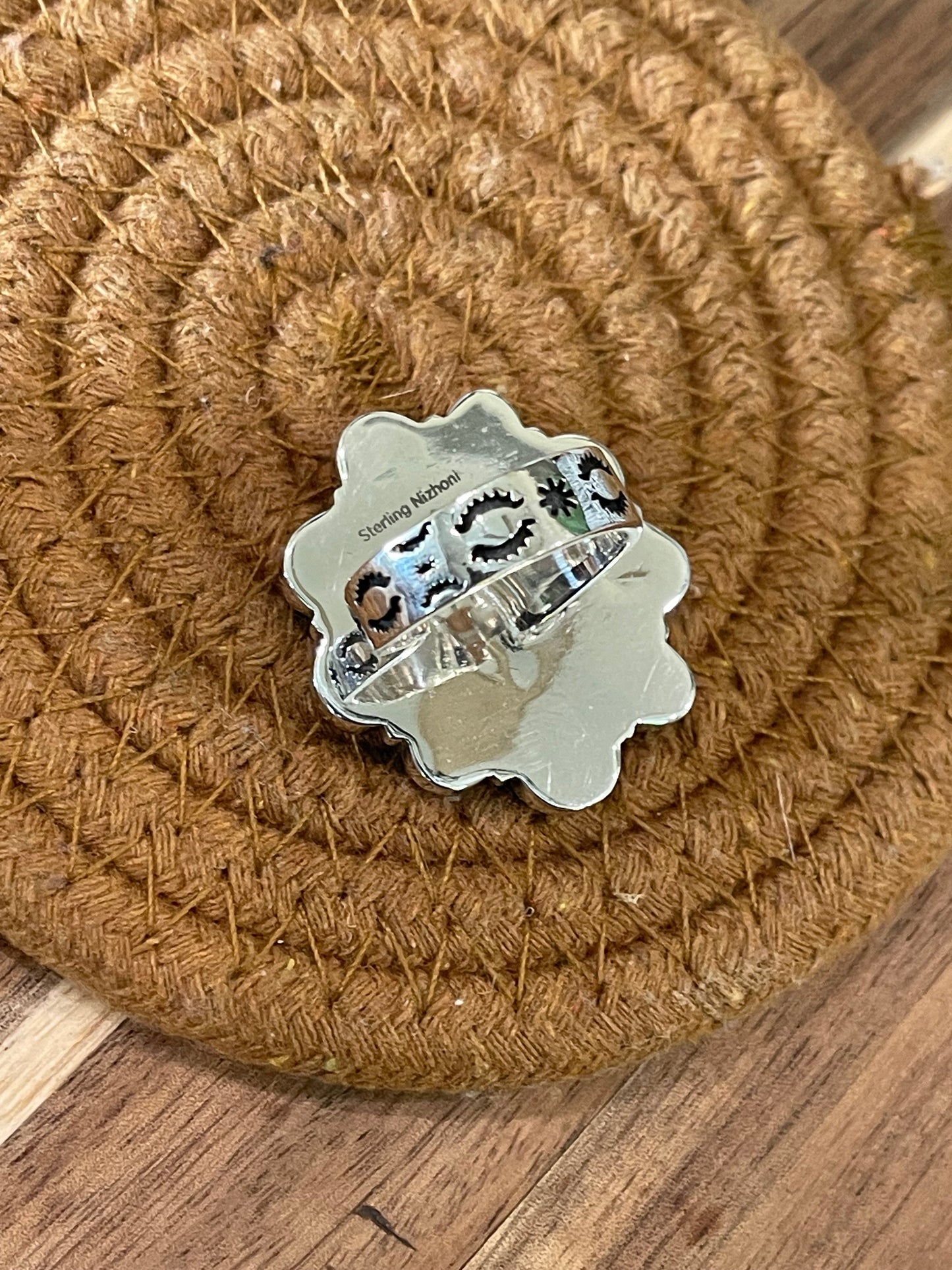 Handcrafted Sterling Silver & Golden Hills Adjustable Cluster Ring