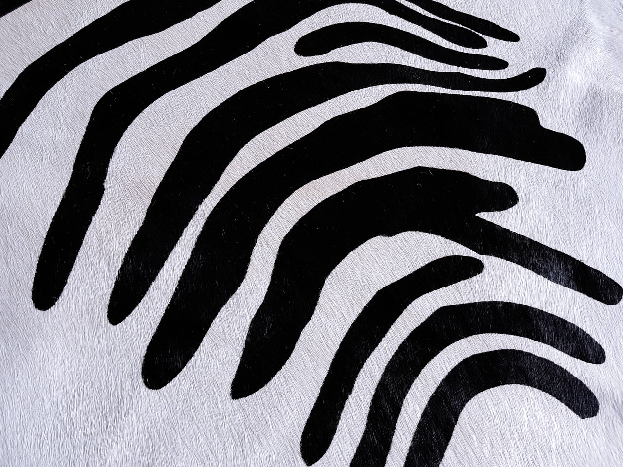 Zebra Cowhide Rug