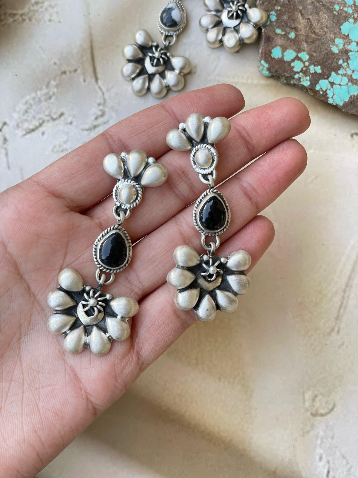 Handmade Sterling Silver Post Dangle Earring