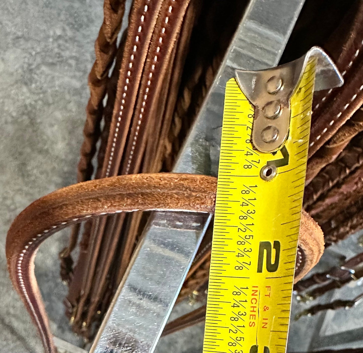 Rolled Leather Barrel Reins