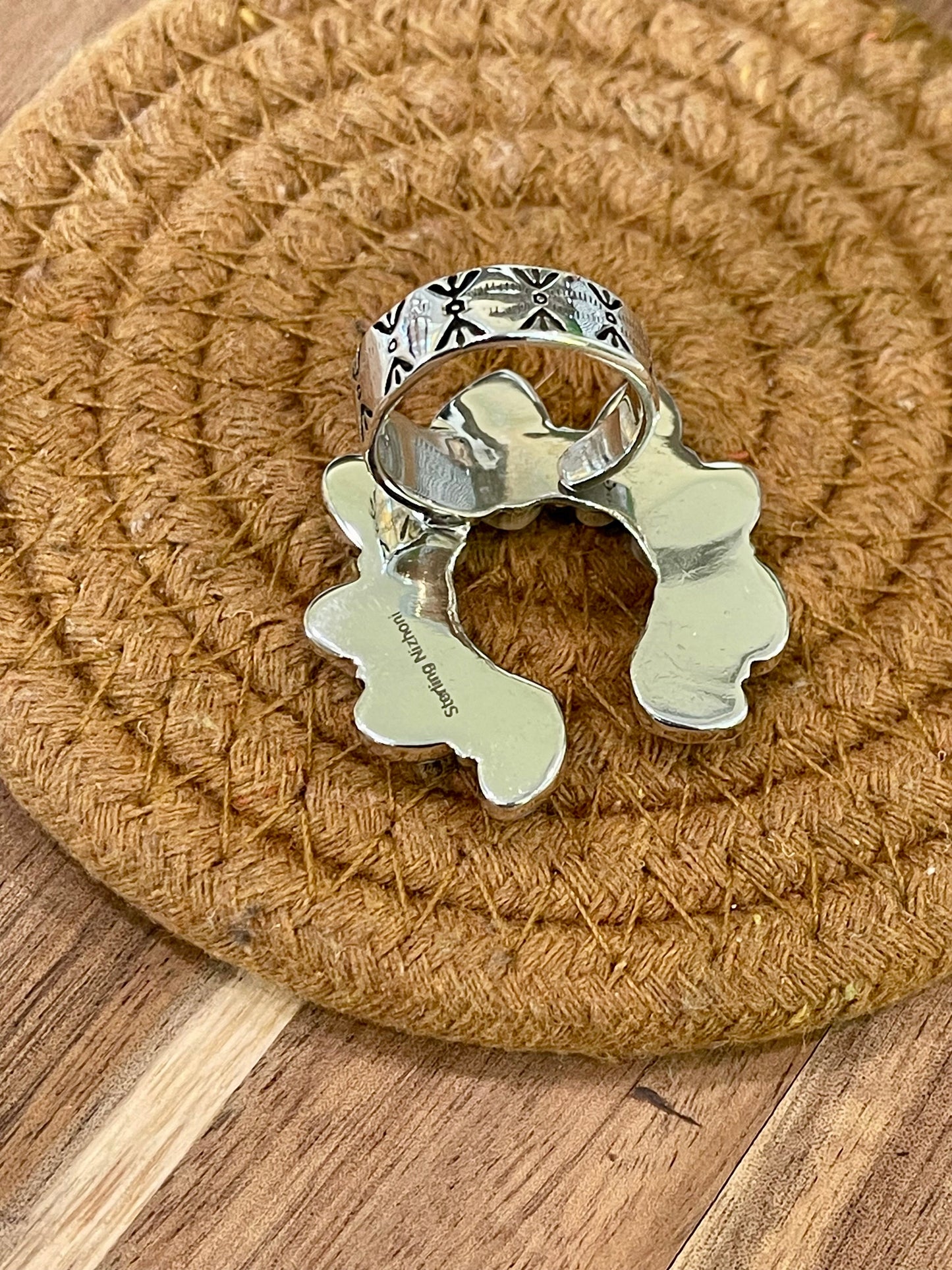 Handcrafted Sterling Silver & Golden Hills Adjustable Naja Ring