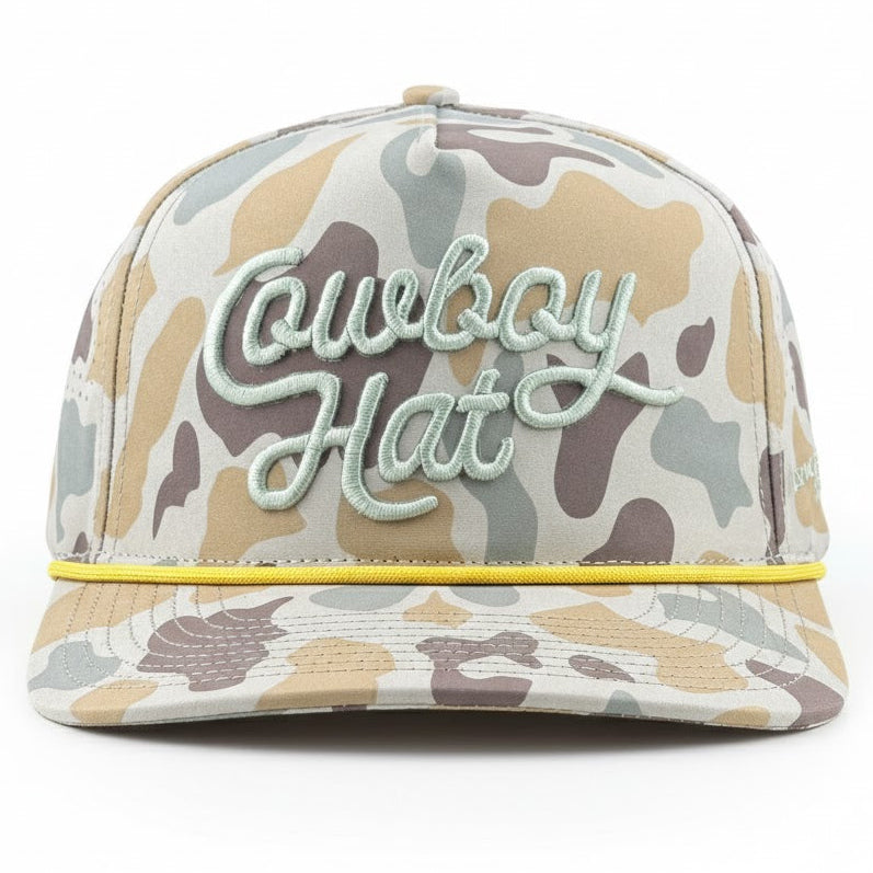 Marshland Camo Script “Cowboy Hat” - Performance Rope Hat