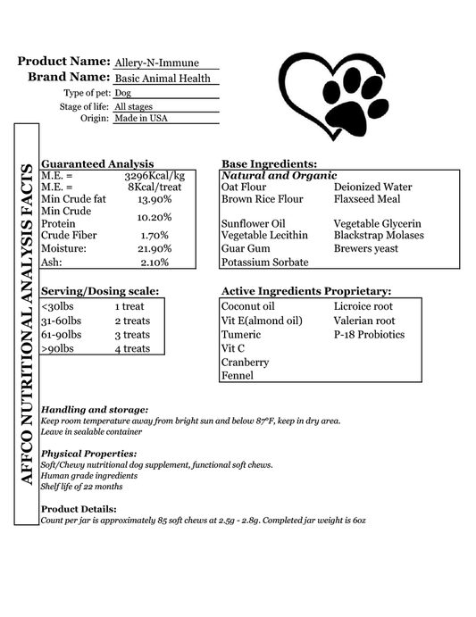 Allergy-N-Immune for Dogs - 10 oz.