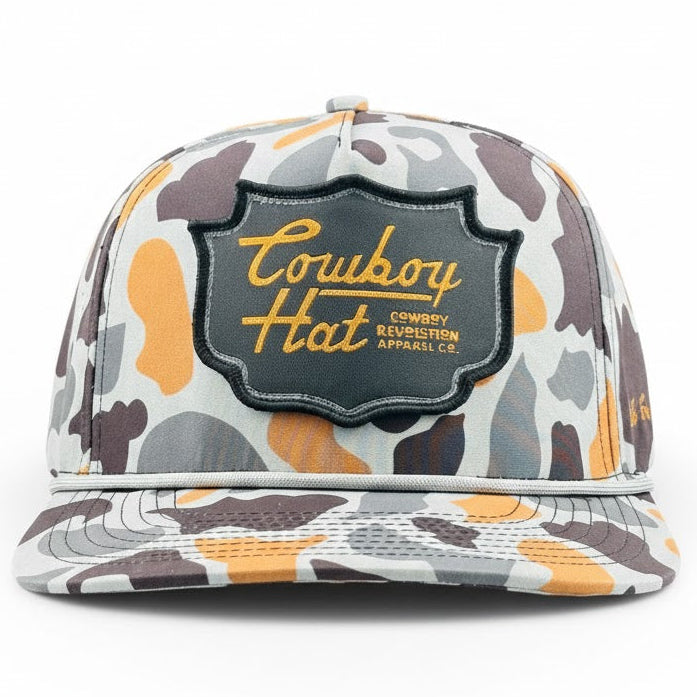 Concrete Camo Patch “Cowboy Hat” - Performance Rope Hat