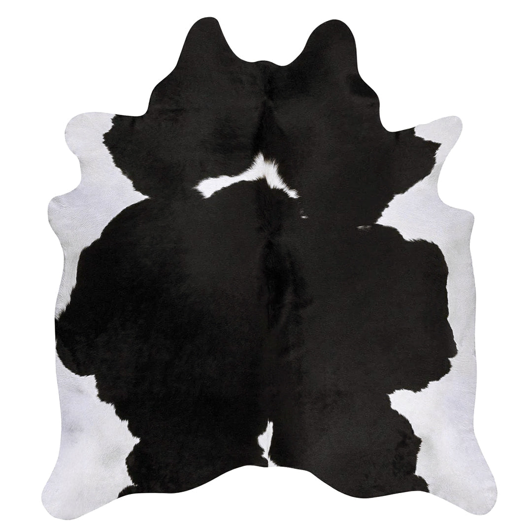 Black and White Brazilian Cowhide Rug: LARGE