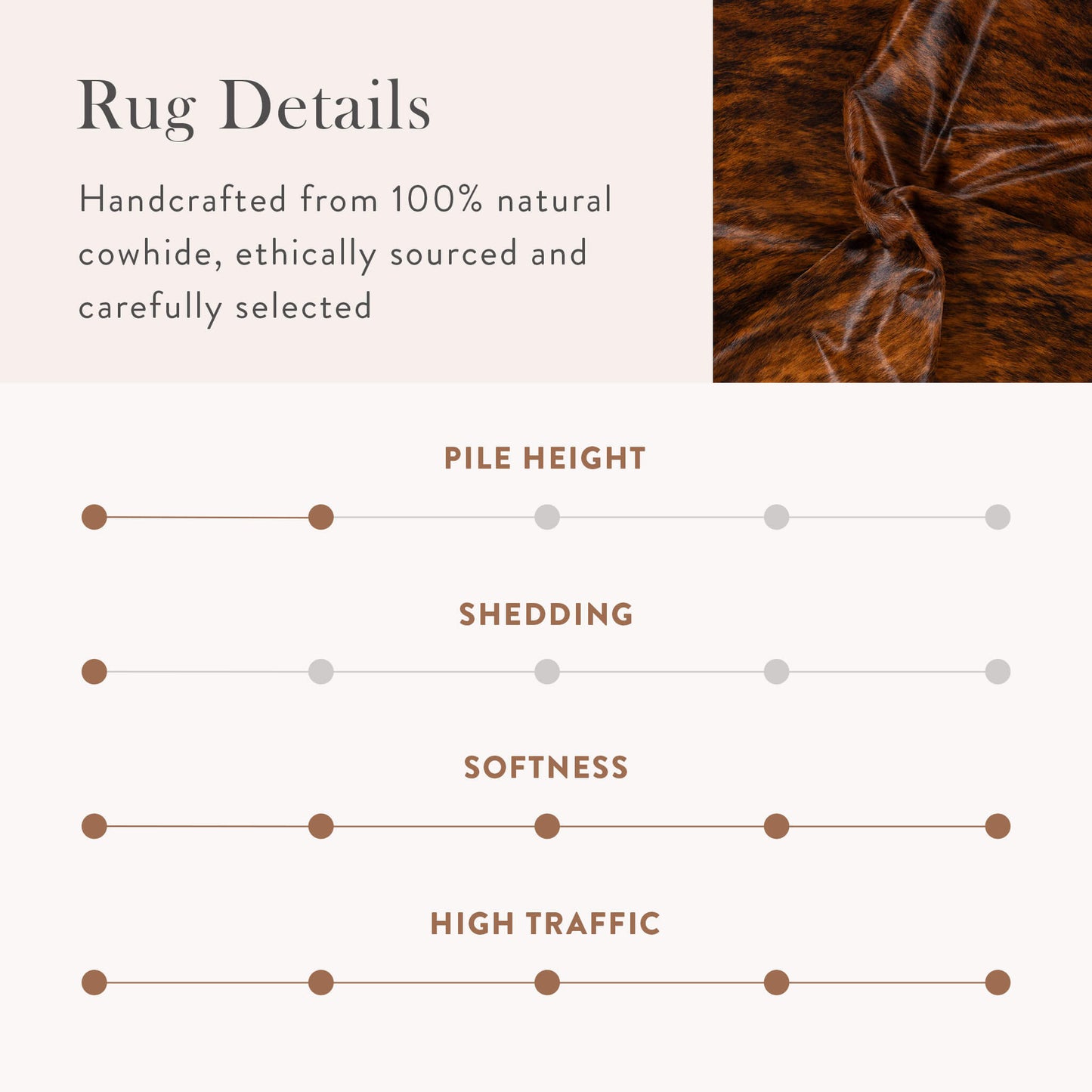 Dark Brindle Brazilian Cowhide Rug: LARGE