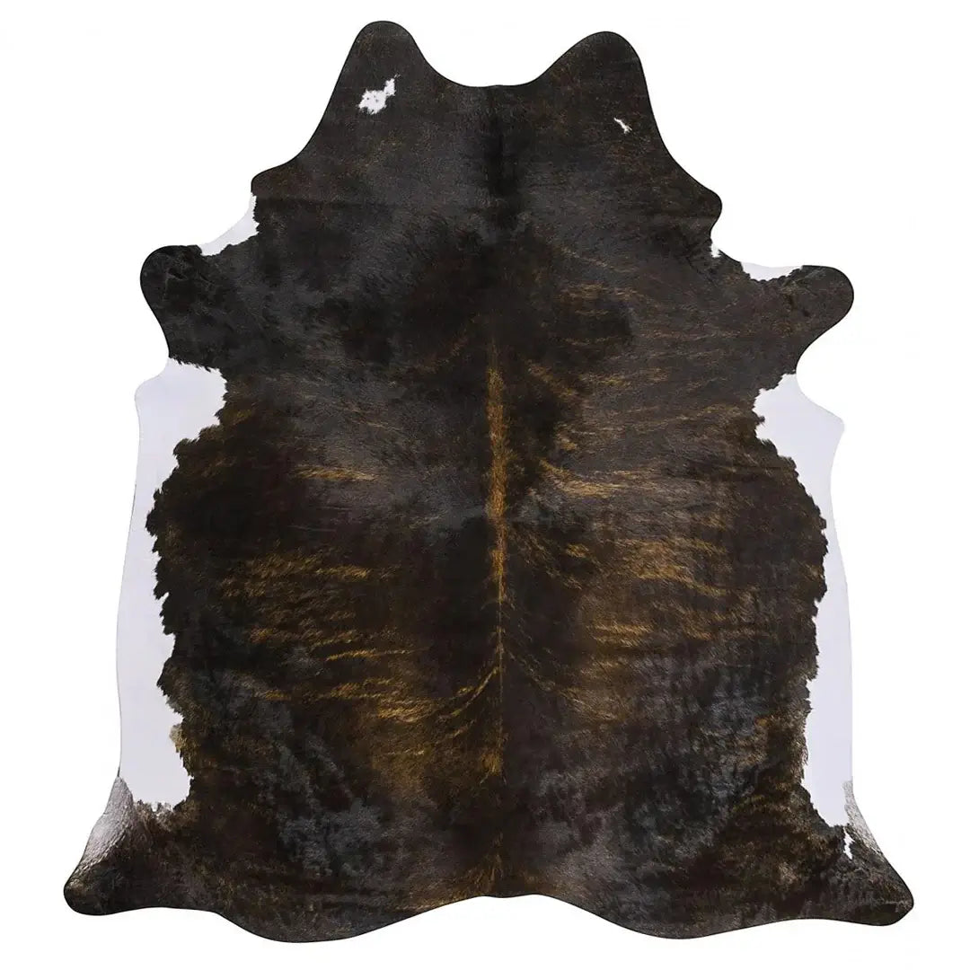 Brindle White Belly Brazilian Cowhide Rug: XXL