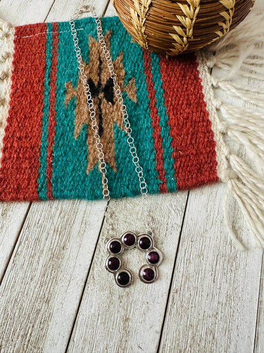 Handcrafted Sterling Silver & Purple Spiny Naja Necklace