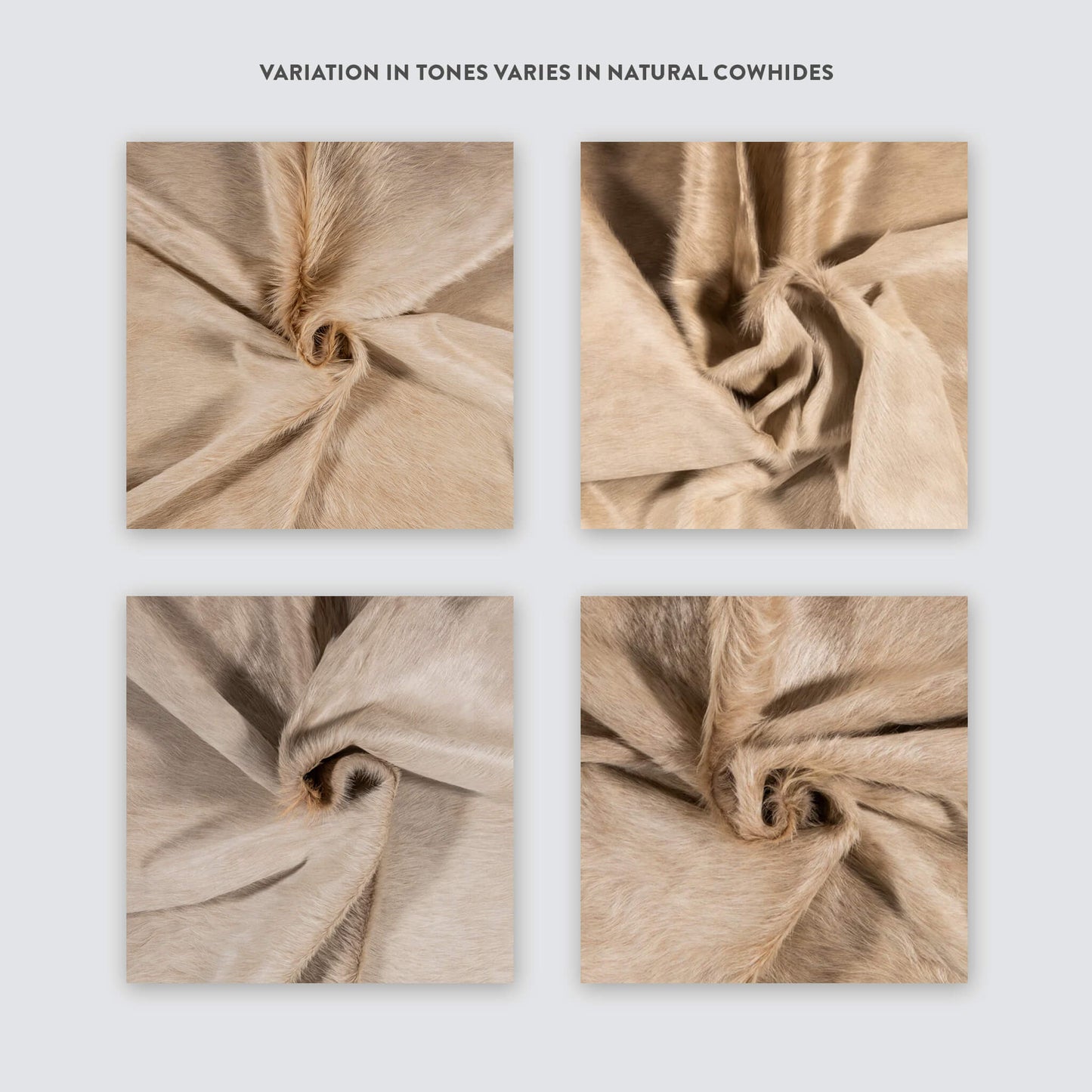 Champagne Brazilian Cowhide Rug: LARGE