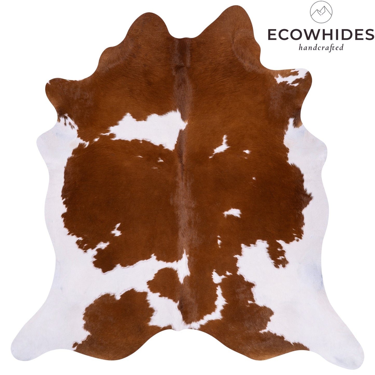 Brown and White Cowhide Rug