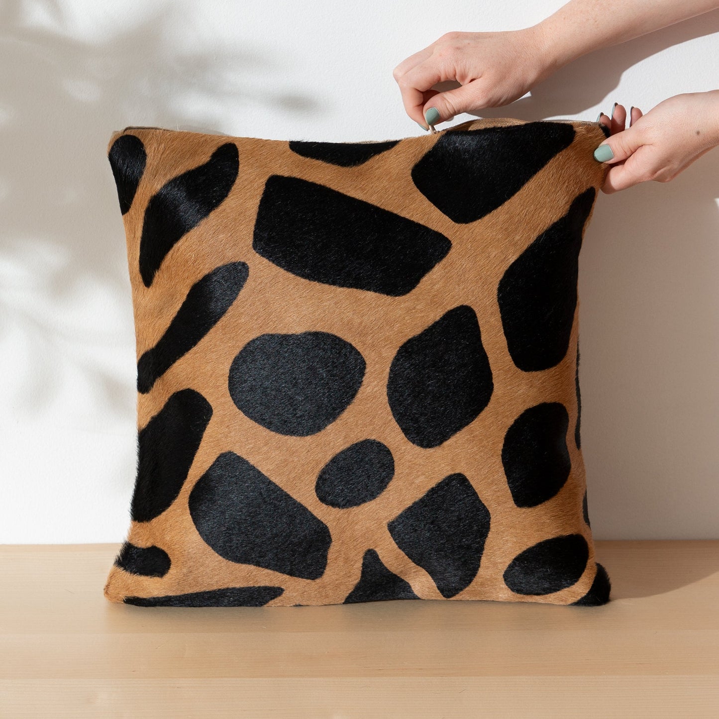 Giraffe Cowhide Pillow