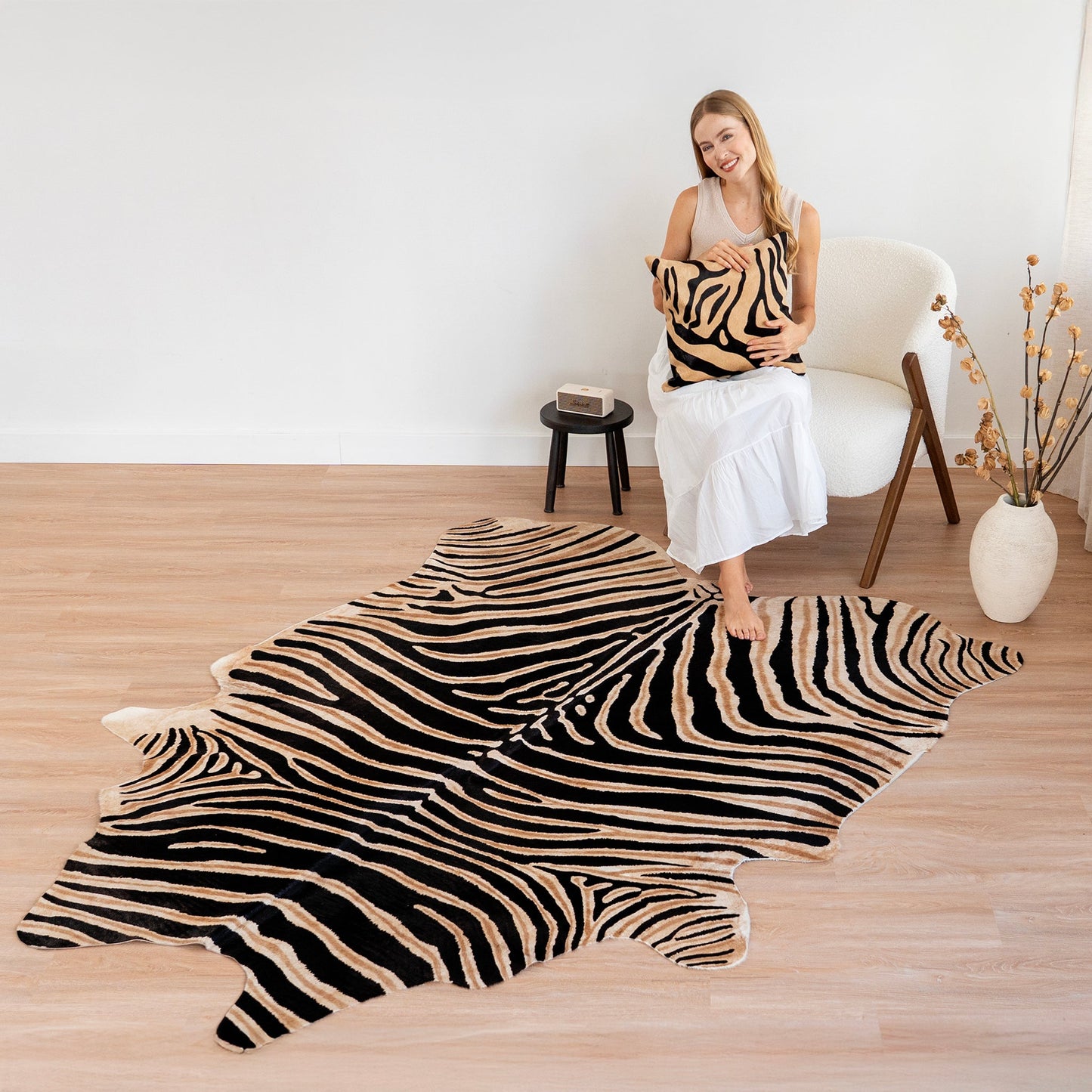 Zebra Safari Cowhide Rug