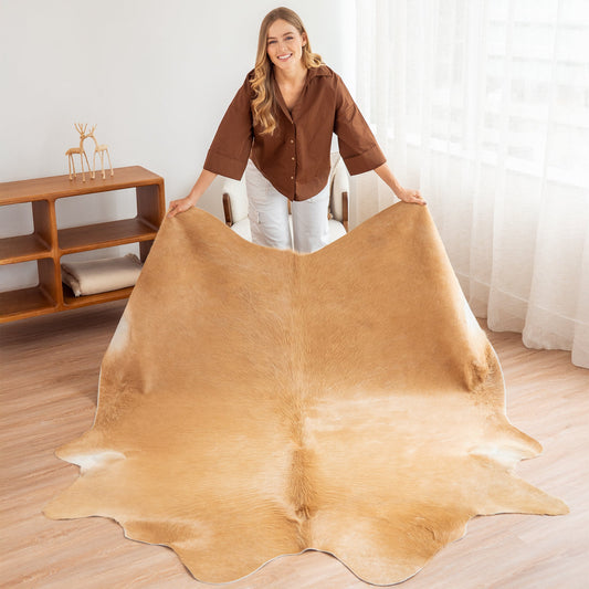 Beige Cowhide Rug