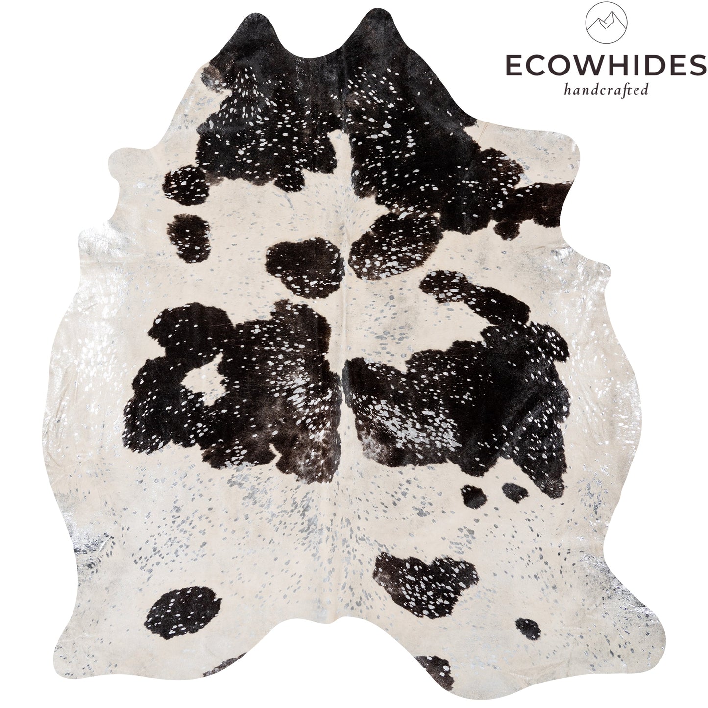 Brazilian Silver Metallic Cowhide Rug Size 7'11" L x 7'0" W 9273