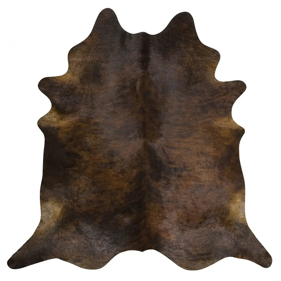 Dark Brindle Brazilian Cowhide Rug: XL