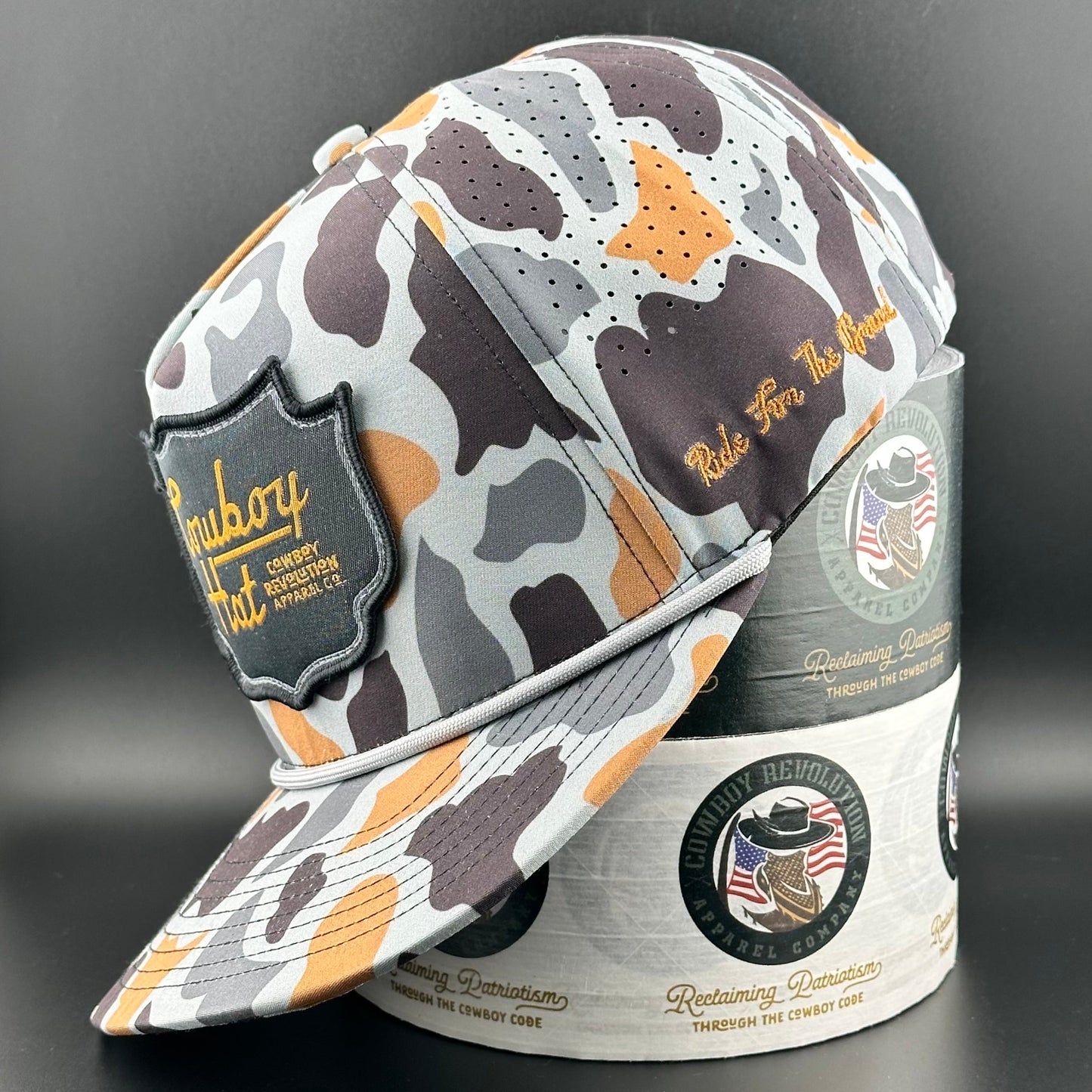 Concrete Camo Patch “Cowboy Hat” - Performance Rope Hat