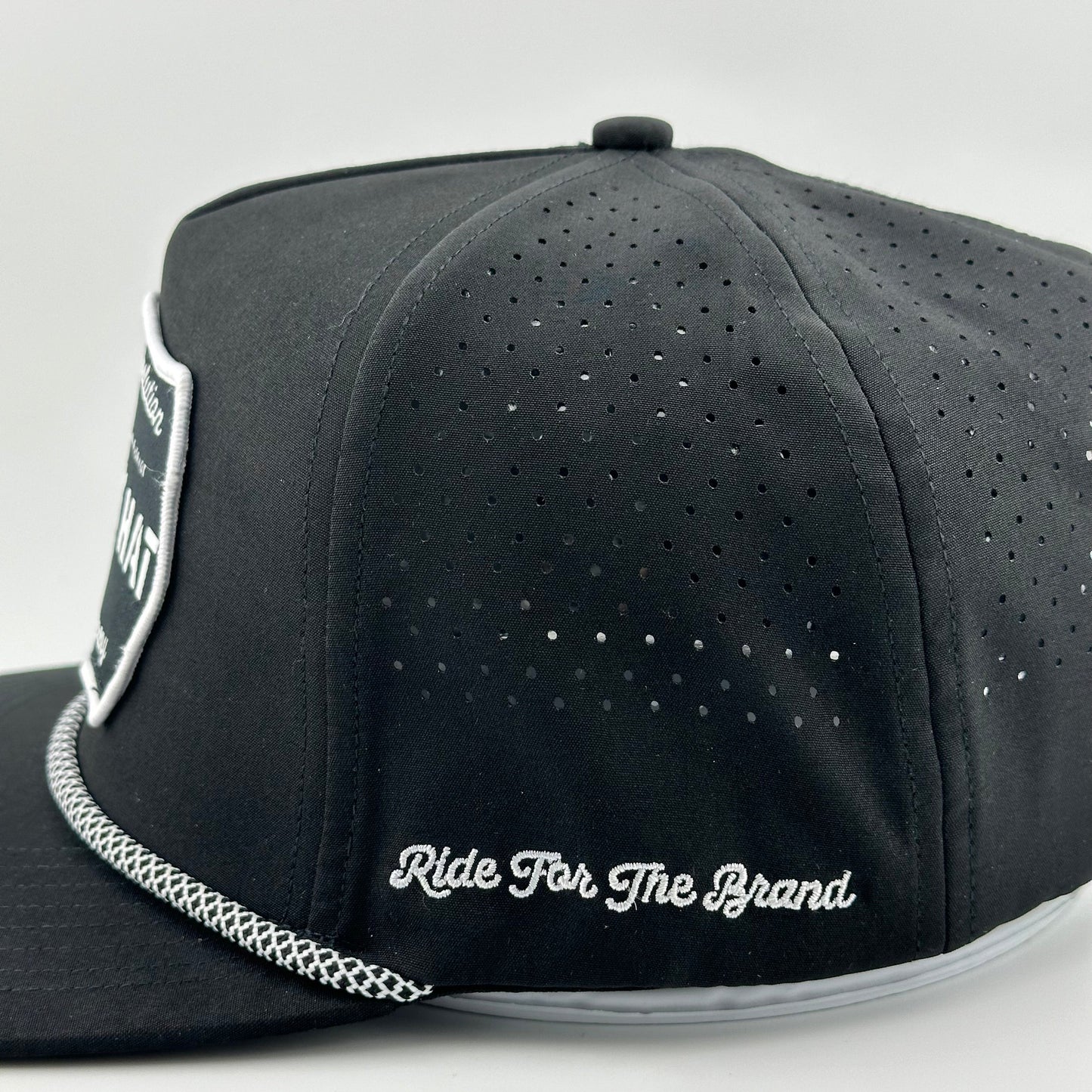 “Cowboy Hat” Performance Patch Rope Hat - Black