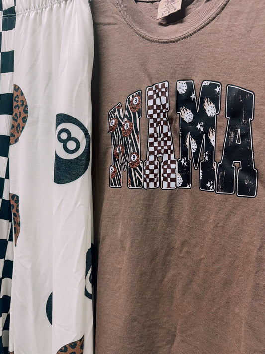 Flame Dice Neutral Mama – Espresso Comfort Colors Tee