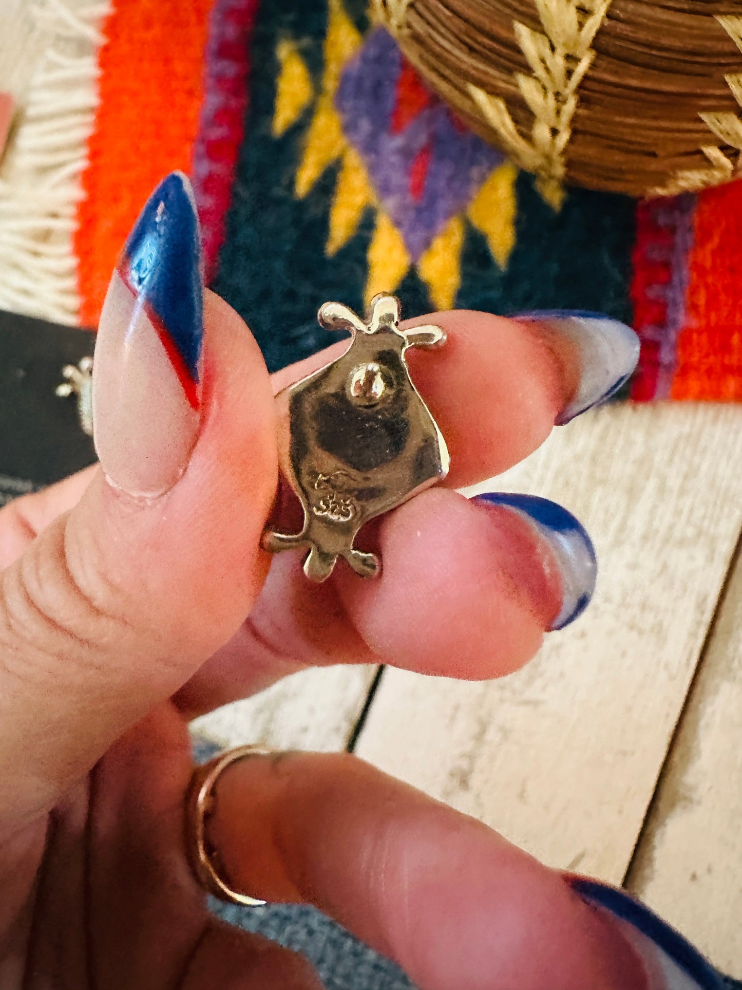 Navajo Sterling Silver & Turquoise Post Earrings