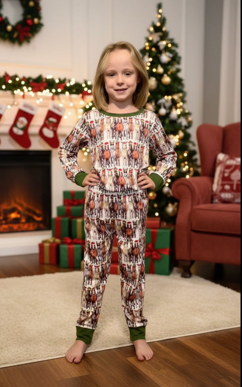 Christmas Horse Pajamas – Matching Family Holiday PJs | Festive Horse Lover Sleepwear