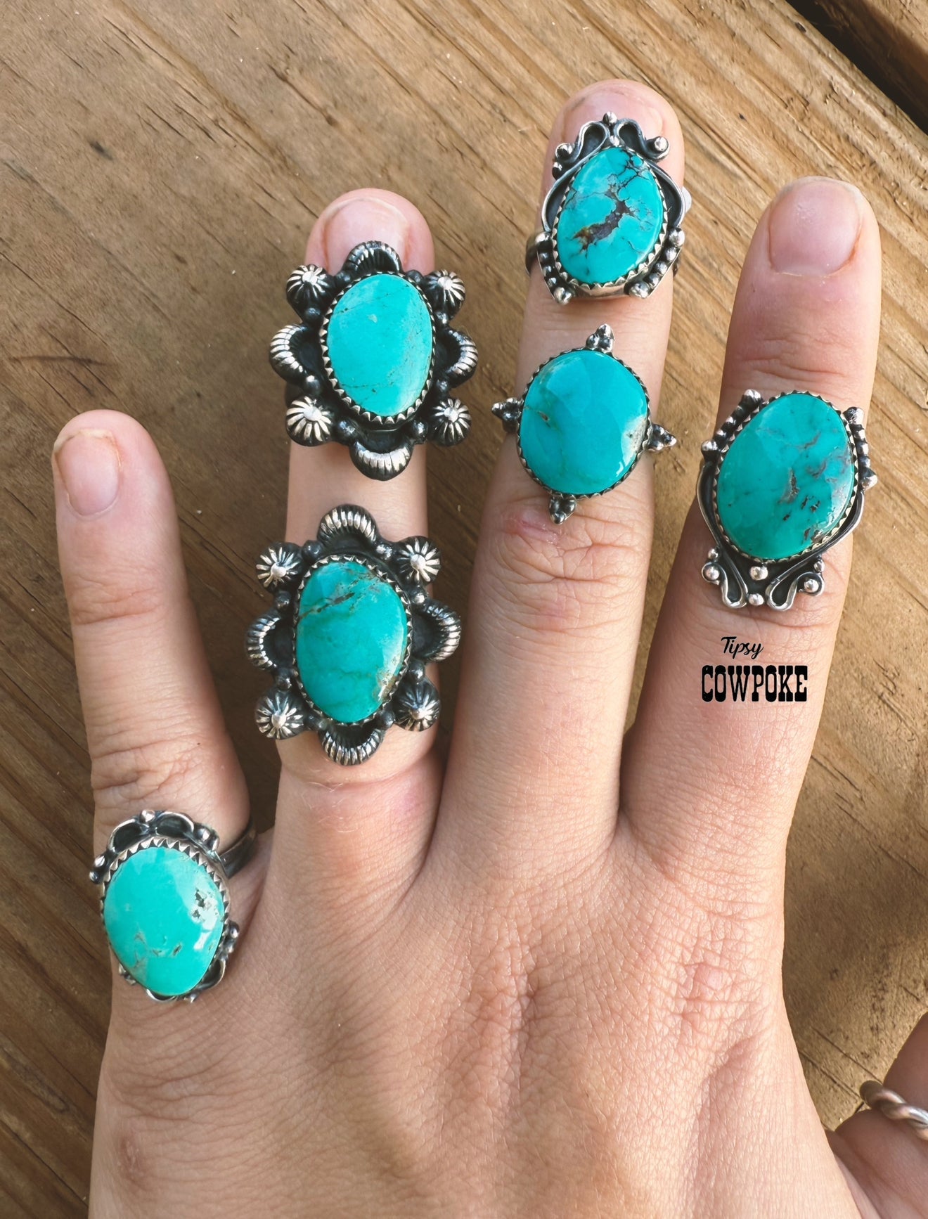 Turquoise Rings Size 6