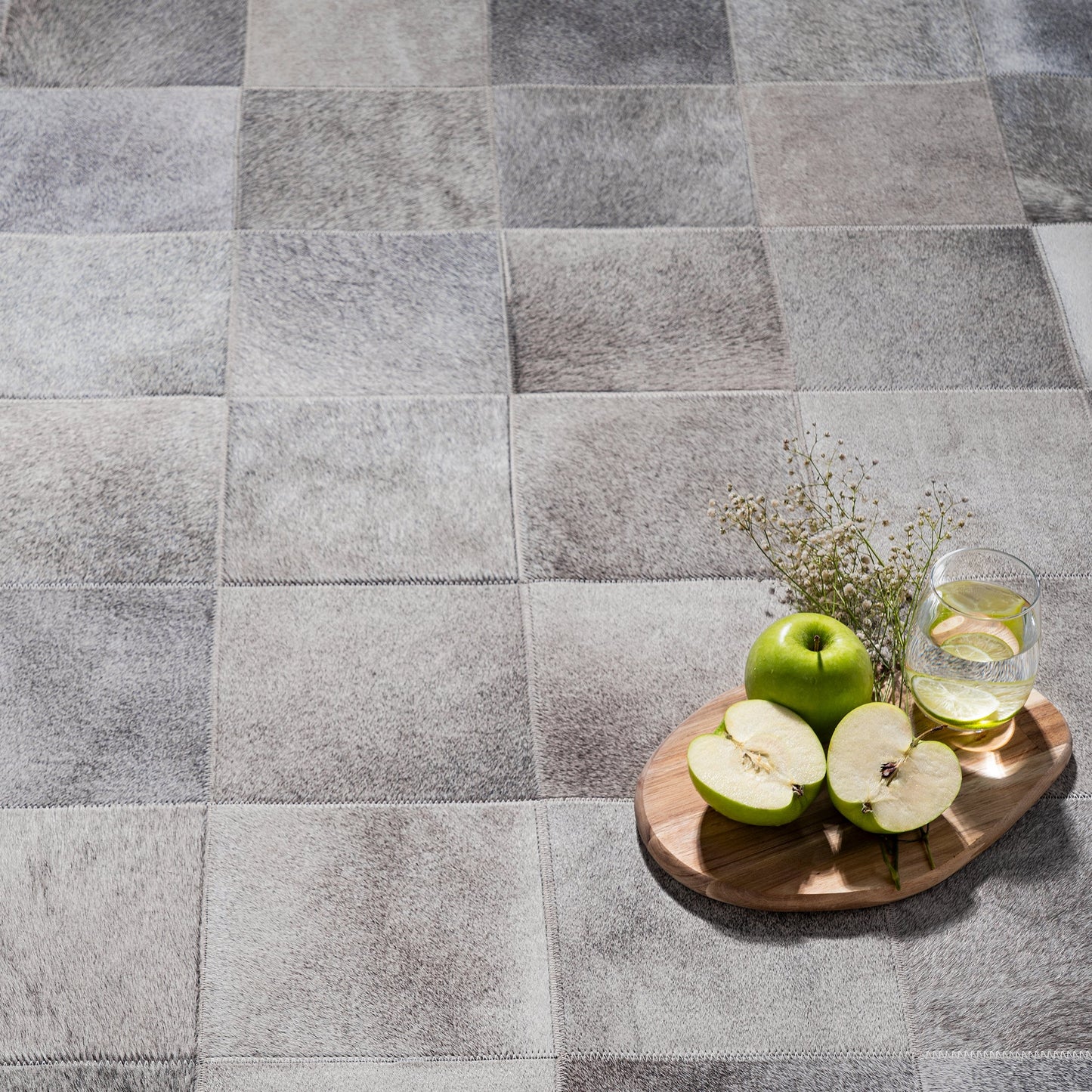 Rhodes Grey Cowhide Rug