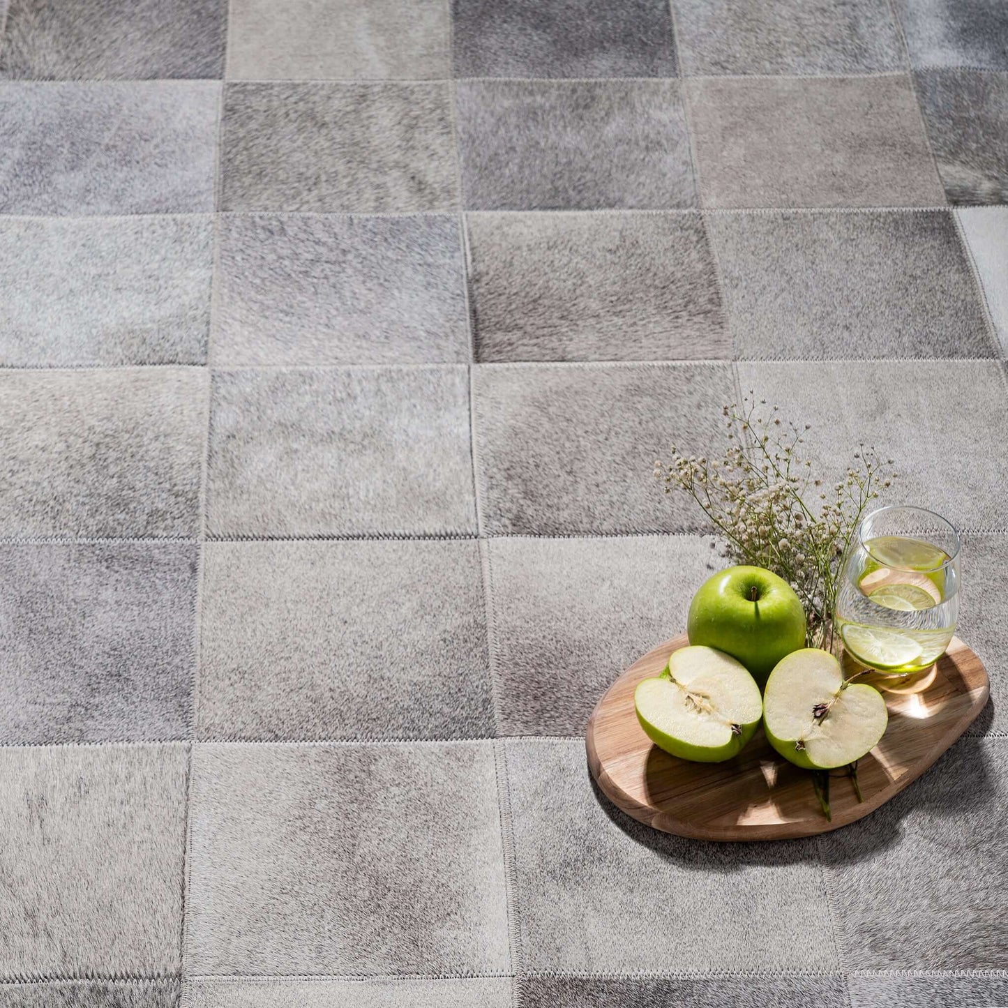Rhodes Grey Cowhide Rug